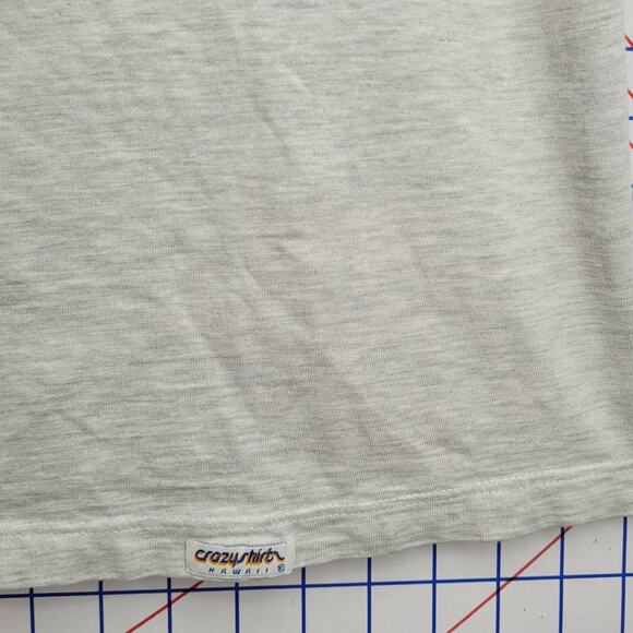 Crazy‎ Shirts 80s–90s Hawaii Monogram Graphic Tee Vintage Single Stitch - Picture 11 of 15